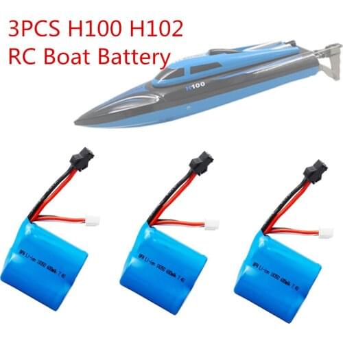 7.4v 600mAh Li-ion Battery for H100 H102 RC Boat spare parts 18350 7.4v lipo battery for JJRC S1 S2 S3 S4 S5