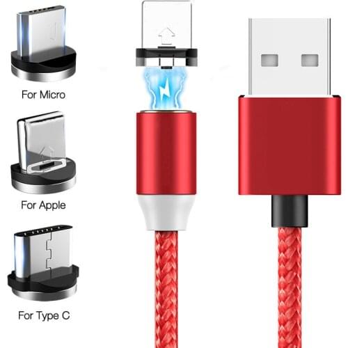 Tutew 1m Magnetic Cable USB Fast Charging Cable Magnet Charger Cable Micro USB USBC for Samsung S10 S9 Xiaomi Redmi Note 8