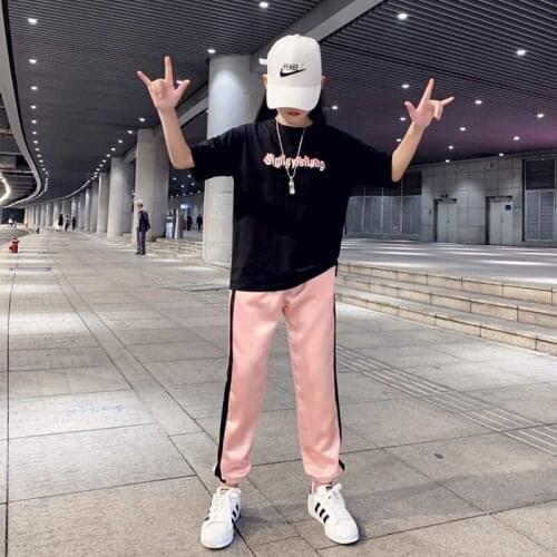 Fashion Girl Clothes Children or Teens Boutique Teenage Girls Outfits Kids Summer Cute Tracksuit Camisetas Clothing AE50CC