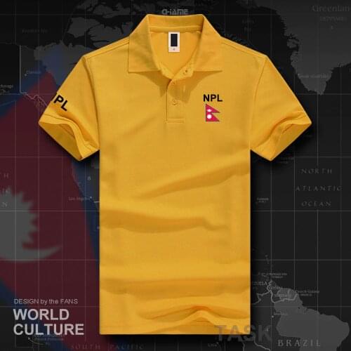 Nepal NPL polo shirts men short sleeve white brands printed for country 2017 cotton nation team flag new fashion Nepali Nepales