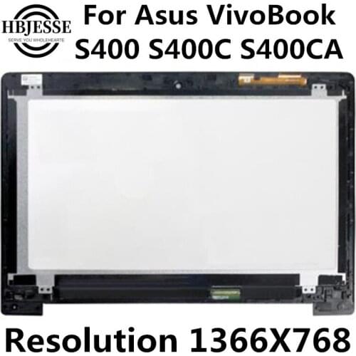 Original A 14.0''For Asus Vivobook S400 S400C S400CA Laptop LCD Screen Touch Screen Digitizer Glass Assembly