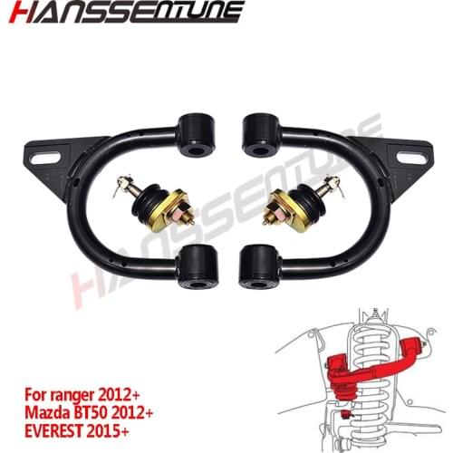 HANSSENTUNE 4x4 Front Upper Control Arm Lift Up 2" Pickup Accessory For Ranger PX XL XLT/ Mazda BT50 2012+/ EVEREST 2015
