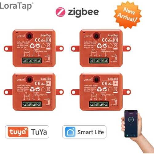 Tuya Smart Life ZigBee 3.0 Switch Relay Module App Remote Control Work with Echo Alexa Google Home Voice Assistance Automation