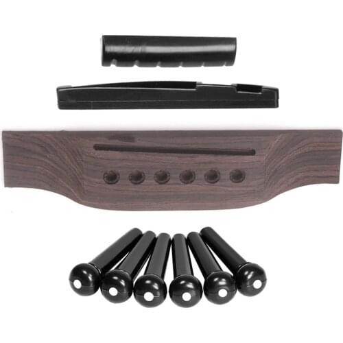 Portable 6-String Guitar Bridge Pins Saddle Nut Acoustic Guitar Accessories