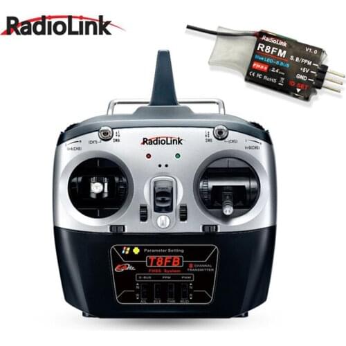 RadioLink T8FB Remote Rontroller with R8EF Receiver 2.4GHz 8ch Transmitter Control for RC Helicopter DIY RC Quadcopter Plane