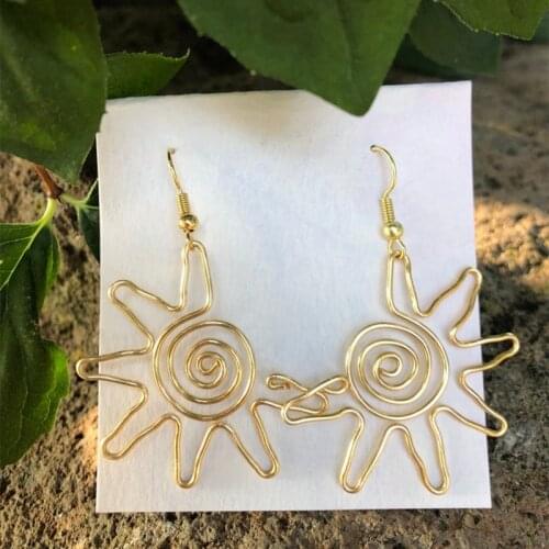 Simple Sun Wire Earring Dangle Earrings for Women Female Fashion Party Boho Jewelry Gifts for her Female Bijoux