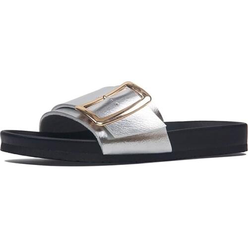 Casual Soft Cork Slippers Women Summer Beach Slide Sandals Flip Flops Square Buckle Non-slip Ladies Girls House Outside Shoes