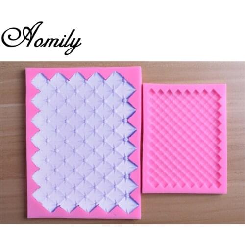Aomily Rhombus Gypsophila Cake Molds Silicone Mold Fondant Mold Chocolate Mold Pastry Candy Jelly Cake Mould Kitchen Baking Mold