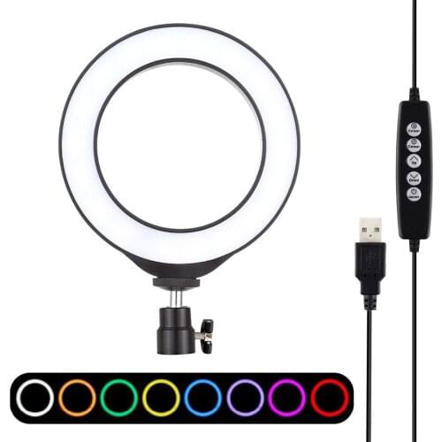 6.2 Inch 16 Cm USB RGBW LED Dimmable Ring Light Photography Fill Light Youtube Vlogging Photography Video Lights