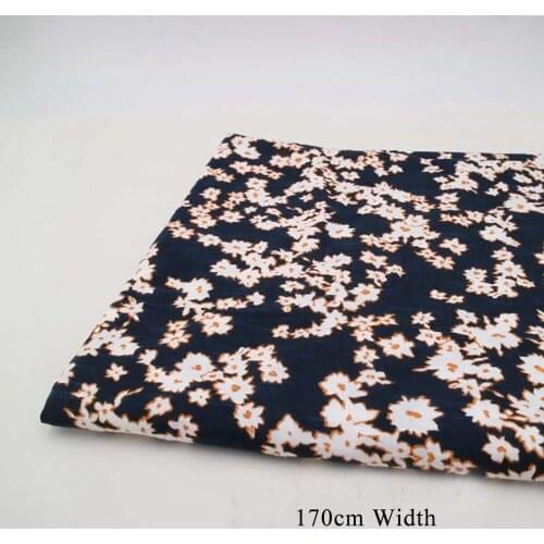 1 Meter Small Floral Printed Jersey Thin Fabrics Per Meter Bamboo Cotton Fabric Cloth Tissu Handmade Sewing Summer Dress Quilts