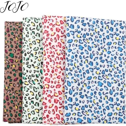 JOJO BOWS 45*145cm Cloth Fabric Colored Leopard Sheet For Needlework Home Textile Materials DIY Handmade Supplies Garment Sewing