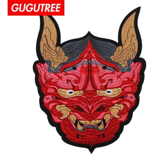 GUGUTREE embroidery big Bull Demon King patch devil patches badges applique patches for clothing JW-156