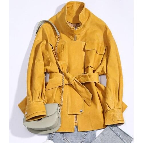 High Quality Genuine Leather Jacket Women 100% Sheepskin Coat Female Casual Clothes Spring Autumn 2021 Femme Veste Pph3433