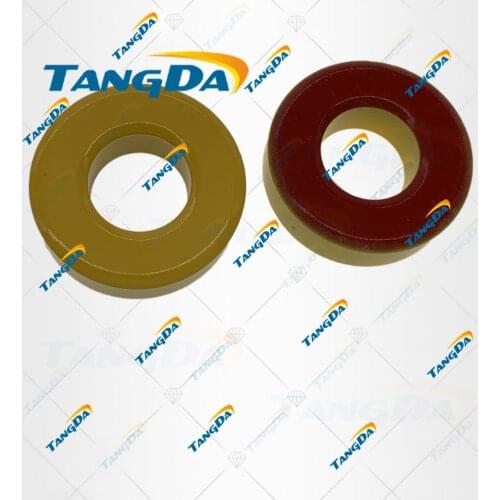 T131 -8 Iron powder cores T131-8 33.5*16*11.5 52.5nH/N2 35uo Iron dust core Ferrite Toroid Core toroidal yellow red TANGDA T