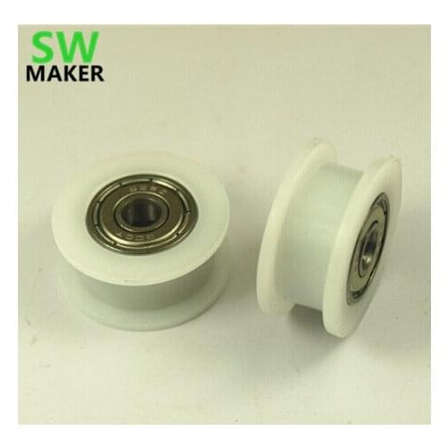 SWMAKER 3D printer accessories 10 pcs * delrin POM smooth H type TIMING BELT IDLER PULLEY H wheel 5/8 mm bore REPRAP DIY PRUSA