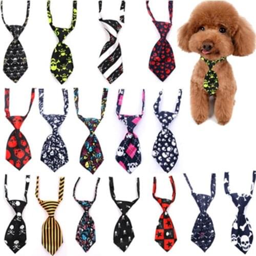 20pcs Pet Puppy Dog Cat Neck Ties Halloween Style Adjustable Small Neck Ties Dog Accessories Pet Supplies