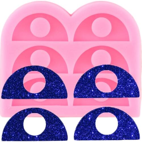 Shiny DIY Handmade Epoxy and Resin Craft Mould Silicone Straw Topper Molds Keychains Jewelry Polymer Clay Moulds