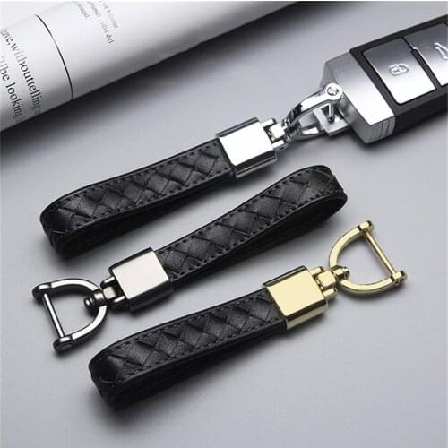 360 Degree Rotating Car Keyrings For LADA NIVA VESTA PRIORA KALINA GRANTA Key Chain Business Man Hand Woven Leather Keychain