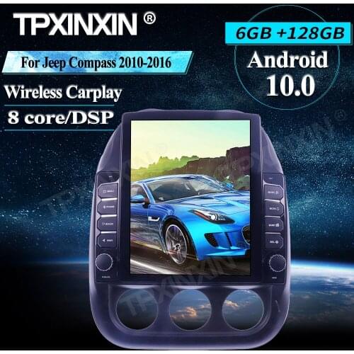 For Jeep Compass 2010-2016 Android 10 128G Wireless Carplay Touch screen Stereo Receiver Car GPS Navigation Radio player Radio