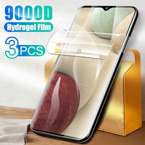 3PCS Full Cover Hydrogel Film For Samsung Galaxy A12 Screen Protection For Sansung Sumsung SamsungA12 A 12 Phone Film Not Glass