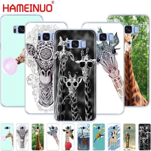 HAMEINUO giraffes cute animal cell phone case cover for Samsung Galaxy S9 S7 edge PLUS S8 S6 S5 S4 S3 MINI