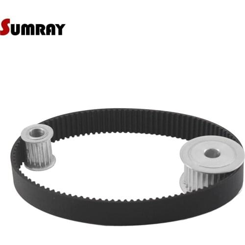 SUMRAY 3M Timing Pulley Belt Kit 3M 15T 30T Pulley Wheel 16mm Belt Width HTD3M 270 Timing Belt Reduction 1:2 Engraving Machine