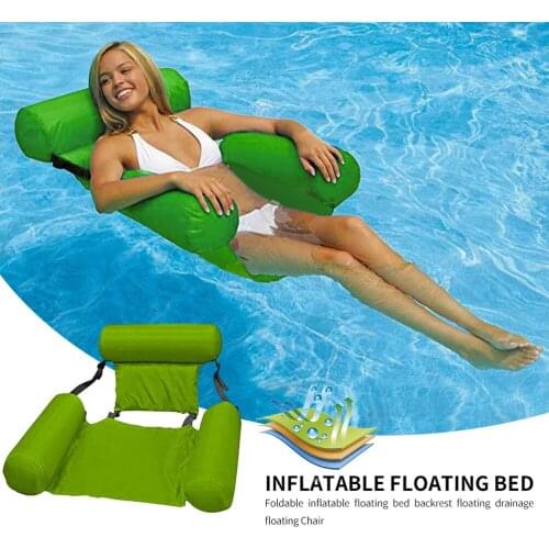 Summer Inflatable Foldable Floating Row Chair Beach Swimming Pool Water Sports Hammock