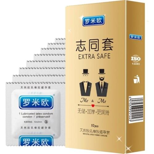Luomiou 10pcs Ultra Condoms for Gay Made for gay Natural Rubber dick sex penis sleeve penis enlargement sex shop penis nozzles