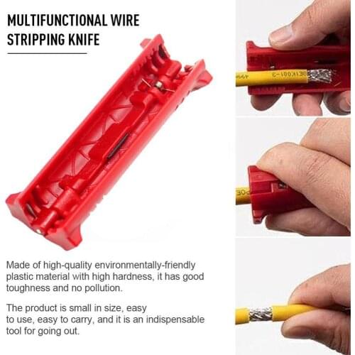 Multi-function Electric Wire Stripper Pen Rotary Coaxial Wire Cable Pen Stripping Machine Pliers Tool for Cable Puller To