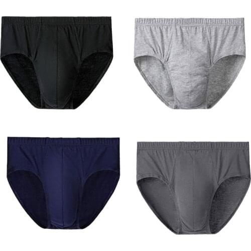 Fashion Cotton Men Briefs Underpants Man Underwear Panties Solid Color 4pcs/lot fast shipping