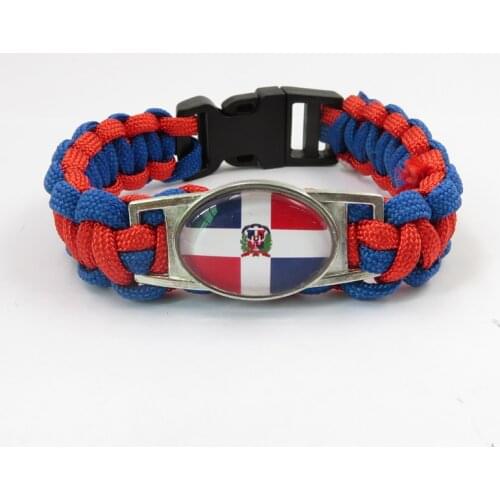 Fashion Dominican Flag Bracelets Handmade Dominican Women And Men Wrap Bracelets Jewelry