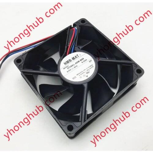 NMB-MAT 3110KL-05W-B89 B01 DC 24V 0.23A 80x80x25mm 3-wire Server Cooling Fan