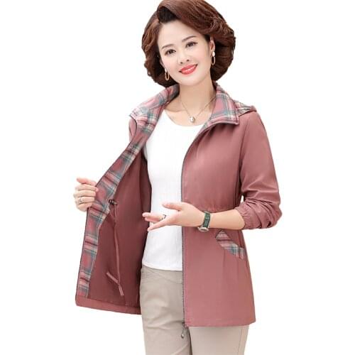 New Autunm Women Trench Coat Slim Fashion Plus Size 5xl Medium-long Windbreaker Patchwork OL Hooded Outwear
