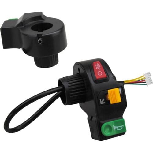 3 in1 Motorcycle Switch Electric Bike Scooter ATV Quad Light Turn Signal Horn ON/OFF Button for 22mm Dia Handlebars Motorbike AC