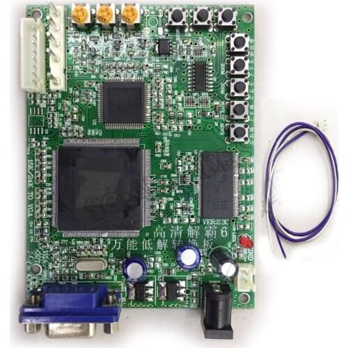 High Definition Red CGA to VGA Arcade Game Video Converter Board for CRT LCD PDP Monitor
