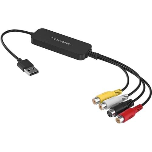 ACASIS Capture Card USB2.0 to AV Video Single-Channel Capture Card Support WIN10 Video Capture Recording Playback