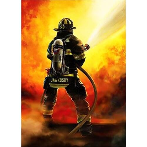 Dpsprue Full Square/Round Drill 5D DIY Diamond Painting "Firemen" Diamond Embroidery Cross Stitch 3D Decor Gift HG06