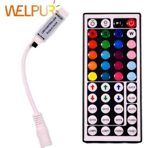 44 Keys Led Controller 24 Keys LED IR RGB Controler LED Lights Controller IR Remote Dimmer DC12V 6A For RGB 3528 5050 LED Strip