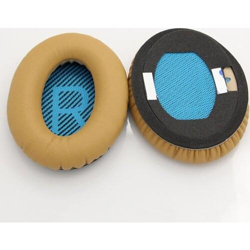 Renensin New Brwon Ear Pads for Bose Headphones Protein Leather Ear Cushions for Bose Quietcomfort 2 QC25 AE2 QC2 QC15 Audifonos