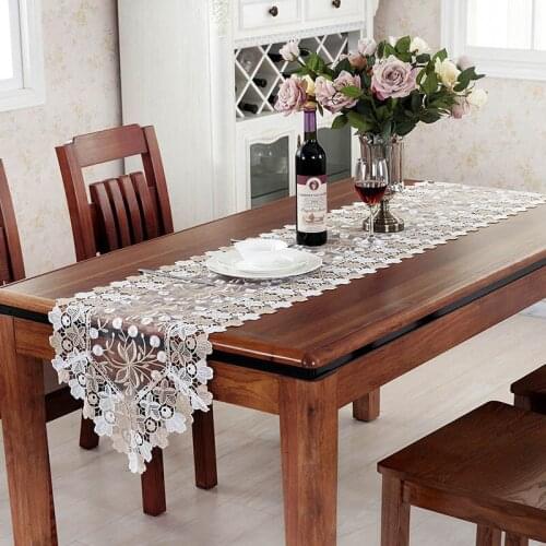 Christmas decorations for home table European simple modern long table flag TV cabinet coffee table flag lace fabric