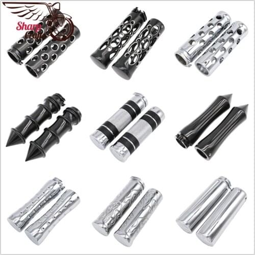 25mm 1" Motorcycle Handlebar Hand Grips For Harley Softail Fat Boy FLSTF For Suzuki Volusia Boulevard M109R M50 M90 M95 C50 C90