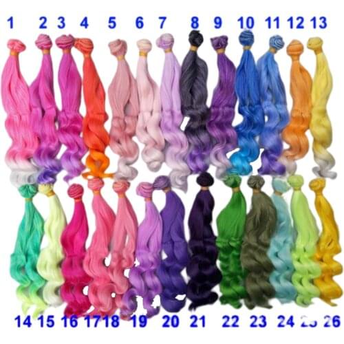 Russian DIY doll hair 20 cm high temperature Curly hair for 1/3 1/4 1/6 BJD diy wavy doll hair tree