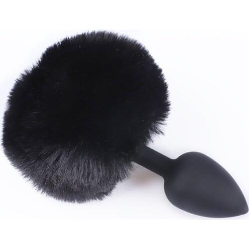 BDSM Sex Toys Hair Ball Rabbit Tail Anal Plug Medical Silicone Pull Beads Anal Plug Unisex Back Court Flirt Toys Adult Games