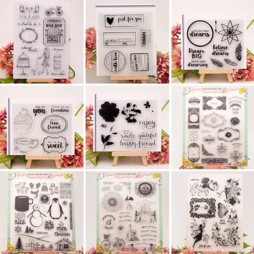 Fairy Flower Transparent Silicone Clear Rubber Stamp Cling Diary Scrapbooking M17D