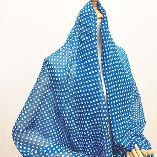 Special silk fabric white floral on blue bottom backround is pure silk,SFF083