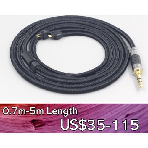 LN007526 2.5mm 4.4mm Super Soft Headphone Nylon OFC Cable For HiFiMan RE2000 Topology Diaphragm Dynamic Driver Earphone