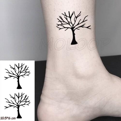 Waterproof Temporary Tattoo Stickers Withered Tree Bole Tattoo Small Size Tatto Flash Tatoo Fake Tattoos for Man Girl Women