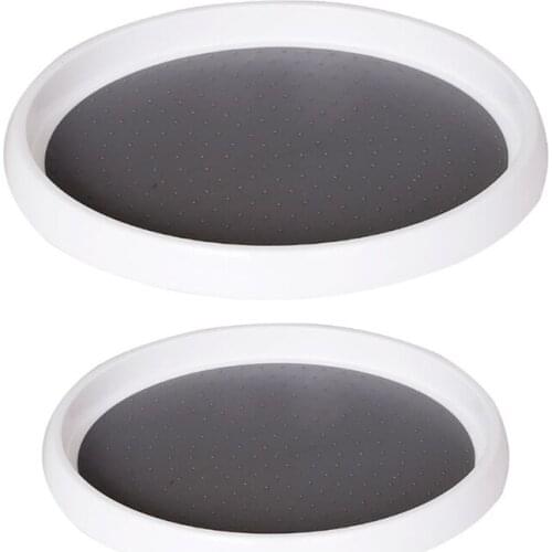 Kitchen Rotating Spice Rack Revolving Condiment Holder Non-Slip Storage Base Turntable Organizer Stand for Home Hotel Restaurant