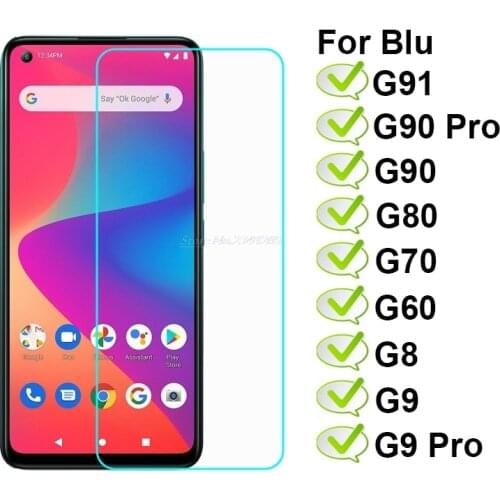 2-1PCS Protective Glass Cover For BLU G80 G70 G60 G8 G9 G90 Pro Tempered Glass Screen Protector for BLU G91 Pelicula De Vidrio