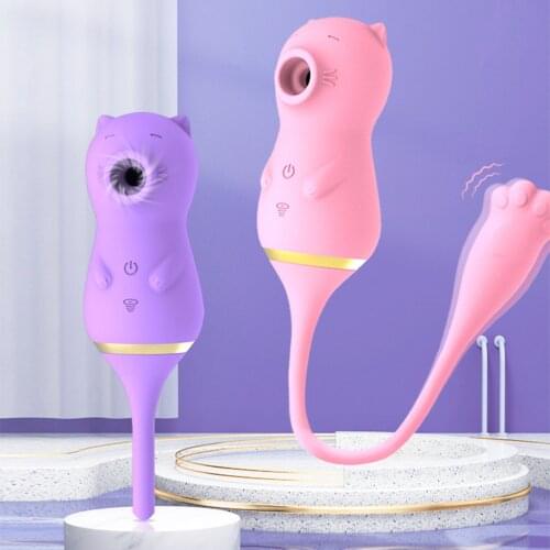 Sucking Licking Vibrator For Women Strong Cute Kitty Sex Toy Dual Clitoris Massager Foreplay With 10 Vibration Modes Sexshop